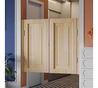 Porte basculanti in legno massello for bar - Porta divisoria resistente a mezza vita con cerniere in acciaio inossidabile for cucina e bar(Wood,90x100cm)