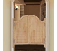 Porte basculanti in legno massello for bar - Porta doppia resistente con cerniere in acciaio inossidabile for cucina, bagno e altro ancora(Wood,95x100cm)