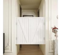 Porte basculanti in legno massello personalizzabili con cerniere in acciaio inossidabile - Elegante dispositivo a doppia anta for cucina(White,110x80cm)