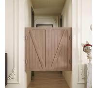 Porte basculanti personalizzabili in legno massello con cerniere in acciaio inossidabile - Eleganti porte divisorie for cucine e bar(Natural,75x80cm)