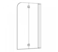 Porte battante corail myDay BF2A R 132, 1305-1325x1400mm, VB04213214AP1, VB04213214AP1, Cabine doccia: Inquadrare: Argento opaco, Vetro: ESG GlasPlus