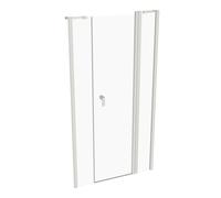 Porte battante design pure à 4 angles avec segment fixe et partie secondaire en niche, largeur:100cm hauteur:190cm, fixation gauche & droite, 8P7301182322, 8P7301182322, Cabine doccia: Colore del prof