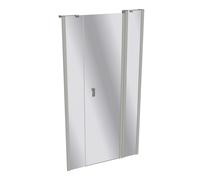 Porte battante design pure à 4 angles avec segment fixe et partie secondaire en niche, largeur:100cm hauteur:190cm, fixation gauche & droite, 8P7301087381, 8P7301087381, Cabine doccia: profilo colore 