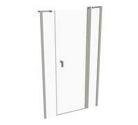 Porte battante design pure à 4 angles avec segment fixe et partie secondaire en niche, largeur:110cm hauteur:190cm, fixation gauche & droite, 8P7302087322, 8P7302087322, Cabine doccia: Profilo colore