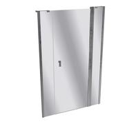 Porte battante design pure à 4 angles avec segment fixe et partie secondaire en niche, largeur:120cm hauteur:190cm, fixation gauche & droite, 8P7303092380, 8P7303092380, Cabine doccia: Profilo colore 
