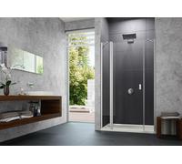 Porte battante design pure à 4 angles avec segment fixe et partie secondaire en niche, largeur:120cm hauteur:190cm, fixation gauche & droite, 8P7303092301, 8P7303092301, Cabine doccia: Colore del prof