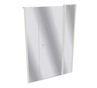 Porte battante design pure à 4 angles avec segment fixe et partie secondaire en niche, largeur:140cm hauteur:200cm, fixation gauche & droite, 8P7309182381, 8P7309182381, Cabine doccia: Colore del prof