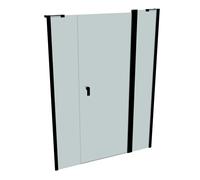 Porte battante design pure à 4 angles avec segment fixe et partie secondaire en niche, largeur:140cm hauteur:190cm, fixation gauche & droite, 8P7304123315, 8P7304123315, Cabine doccia: Colore del prof