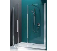 Porte battante en corail avec cloison en alignement pour installation dans une niche myDay NPWWA gauche 180 1765-1805x2000mm, VB02718020AP1, VB02718020AP1, Cabine doccia: Inquadrare: Argento opaco, Ve