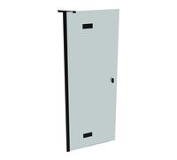 Porte battante Hahn SolvaPro à cadre partiel, 4 coins, avec segment fixe, fixation à gauche, largeur : 800mm, 7T030155F315, 7T030155F315, Cabine doccia: Profilfarbe nero crom Glas ESG Sand Plus