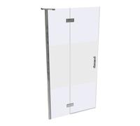 Porte battante Hahn SolvaPro avec cadre partiel, 4 angles, avec segment fixe, fixation à gauche, largeur : 1000mm, 7T0303092375, 7T0303092375, Cabine doccia: Profilo colore argento vetro lucido ESG Pr