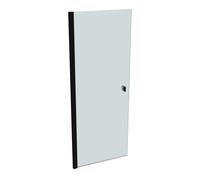 Porte battante Hahn SolvaPro avec cadre partiel, 4 coins, fixation à gauche, largeur : 1000mm, 7T010355F315, 7T010355F315, Cabine doccia: Profilfarbe nero crom Glas ESG Sand Plus