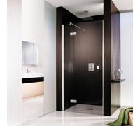 Porte battante HSK Atelier avec panneau fixe dans niche, dimensions : 90,0 x 200,0 cm, butée gauche, 17015090-L-41-50edelglas, 17015090-L-41-50edelglas, Cabine doccia: Aspetto cromato: ESG trasparente