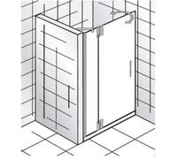 Porte battante HSK K2P sur le côté pour niche, dimensions : 100,0 cm x 200,0 cm, butée à charnière à gauche, 2101100-L-41-120, 2101100-L-41-120, Cabine doccia: Aspetto cromato: Vero vetro TwinSeal