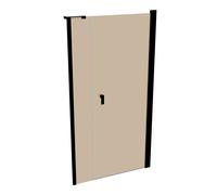 Porte battante HÜPPE Design pure x 4 angles avec partie secondaire en niche, largeur:100cm hauteur:190cm charnières à gauche et à droite, 8P7202123378, 8P7202123378, Cabine doccia: Colore del profilo 