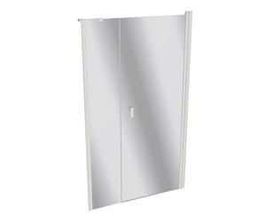 Porte battante HÜPPE Design pure x 4 angles avec partie secondaire en niche, largeur:110cm hauteur:190cm charnières à gauche et à droite, 8P7203182381, 8P7203182381, Cabine doccia: Colore del profilo
