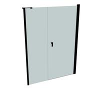 Porte battante HÜPPE Design pure x 4 angles avec partie secondaire en niche, largeur:140cm hauteur:190cm charnières à gauche et à droite, 8P7205123315, 8P7205123315, Cabine doccia: Colore del profilo 