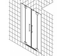 Porte battante Kermi PASA XP PTF 18018, PXPTF18018VPK, PXPTF18018VPK, Colorazione: Argento ad alta lucentezza Vetro reale trasparente pulito