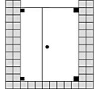 Porte battante SPRINZ Omega sur mesure ou porte avec panneau latéral affleurant vers l'extérieur pour niche, dimensions jusqu'à : 900x2000mm, O23.9CH, O23.9CH, Cabine doccia: Parti di montaggio: Cromo