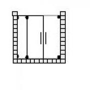 Porte battante sur mesure SPRINZ agate R Plus avec panneau latéral pour niche, dimensions jusqu'à : 1400x2000mm, AR24.2SOSM, AR24.2SOSM, Cabine doccia: Accessori: superficie speciale, tipo di vetro: c