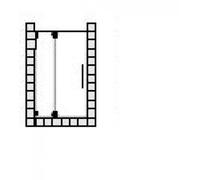 Porte battante sur mesure SPRINZ agate R Plus ou porte avec panneau latéral pour niche, dimensions jusqu'à : 1600x2000mm, AR21.3CH, AR21.3CH, Cabine doccia: Parti di montaggio: Cromo, tipo di vetro: c