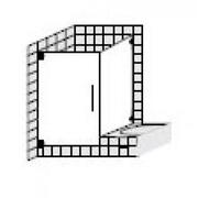 Porte battante sur mesure SPRINZ agate R Plus ou porte avec panneau latéral raccourci, dimensions jusqu'à : 900x900x2000mm, AR14.9CHM, AR14.9CHM, Cabine doccia: Parti di montaggio: Cromo, tipo di vetr