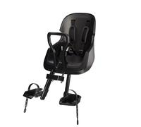BOBIKE 8010700001 - Seggiolino Anteriore Da Bicicletta Per Bambini EVOLVE MINI con Sicurezza Doppia, Design Avvolgente e Montaggio su Tubo di Sterzo per il Massimo Comfort e Stile, Nero Urbano