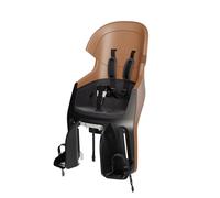 BOBIKE 8010800002 - Seggiolino Posteriore Bici Bambini Reclinabile Portapacchi EXCLUSIVE EVOLVE MAXI poggiatesta regolabile e cintura a 5 punti, fino a 22 kg, Marrone Cannella