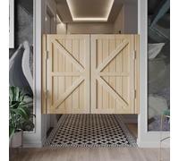 Porte Cafe Oscillanti Porta Interna Saloon Superiore Ad Arco 70x90cm, Porta Interna A Battente in Legno Massello, Grande Porta A Doppia Azione, per Scale Bagno Camera da Letto, B, 70x90cm