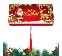 Porte-cartes de Noël - 10 fentes pour cadeaux de bas, enveloppe à argent festive avec glands, idéal pour Saint-Valentin anniversaire occasions spéciales | Porte-cartes fête, cadeau maman papa amis