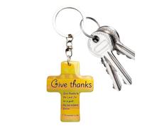 Porte-Clés Chrétien - Porte-Clés en Bois avec Verset Biblique Jésus | Charme Religieux pour Sac, Portefeuille, Valise, Voiture, École, Église | Cadeau Prière Anniversaire Diplômé Pâques