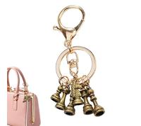 Porte-clés Échecs en Métal Chromé - Anneau Solide pour Clés de Voiture, Cadeau pour Joueurs d'Échecs, Accessoire et Stylé pour Hommes et Femmes Passionnés , Chess Keychain Gold, Consulte la