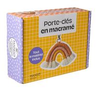 Porte-clés en macramé: Coffret avec tout le matériel inclus