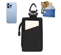 Porte-Clés Portefeuille Pour Femmes - 13,5 X 8 X 1 Cm Sac Imperméable À Fermeture Éclair Portable | Pochette Compact Portable, Randonnée Plage Activités Extérieures, nero, Consulte la descripción