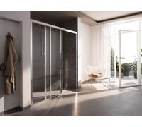 Porte coulissante de douche Koralle en trois parties myDay Comfort SBF3F gauche 140 1365-1405x2000mm, VJ05514020AA1, VJ05514020AA1, Cabine doccia: Inquadrare: Argento opaco, vetro: ESG