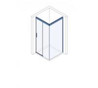 Porte coulissante Koralle S600Plus avec cloison sur élément fixe DSTDF2 180 L, cloison à gauche, 1800mm, V1135S7920QP1, V1135S7920QP1, Cabine doccia: Profile/pannello: Argento lucido / lucido, vetro: 