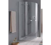 Porte de douche quart de cercle Koralle avec panneau fixe - demi-pièce S500Plus VFFS R500 R 100, 970-985x2000mm, VF27310020DP1, VF27310020DP1, Cabine doccia: Inquadrare: Argento lucido, Vetro: ESG Gla