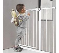 Porte Di Sicurezza in Metallo Extra-Larghi per Le Bandiere Delle Scale, Porta per Cani Montata a Pressione/125-134Cm