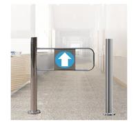 Porte d'ingresso Porta A Battente Manuale Unidirezionale, Cancello A Battente Automatico Con Design A Spinta Manuale, Porte D'ingresso Per Accesso Commerciale Ad Alta Resistenza Per Negozi(Silver-L,W