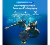 Porte Dome Impermeabile da 30m per Action Camera con Manico Galleggiante e Accessori