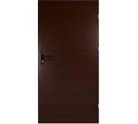 Porte esterne in acciaio, porta per garage, porta multiuso, porta per cantina, porte per locali commerciali (80-890 x 2070 mm Destra Marrone RAL 8017)