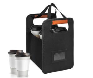 Porte-gobelets Portable Et Pliable - Support 4 Gobelets Reutilisable Avec Cloisons Regolabile | Organisateur De Boissons Pour Voiture, Maison, Pique-niques, Réunions, Sports, Et Déplacements P