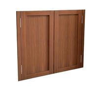 Porte in legno massello, stile saloon doppio/singolo, con cerniere a chiusura automatica, facili da installare per ristoranti, negozi, corridoi e decorazioni per la casa (marrone, 80 x 100 cm, 2 porte