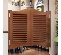 Porte in legno per saloon con chiusura automatica, 99,8 cm, colore marrone, per interni e bar, design elegante con cerniera per pub e decorazione della casa