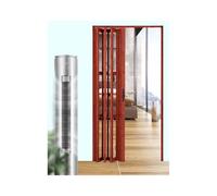 Porte Interne A Soffietto Porta A Soffietto Con Venature Del Legno, Porta Scorrevole A Soffietto Per Bagno E Ripostiglio, Installazione Senza Fori, Telaio In Alluminio(WxH 44x80in (111.5x203cm))