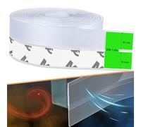 Porte interne paraspifferi - striscia in silicone trasparente adesiva, guarnizione porta/finestre, isolamento e tenuta d’aria, 35MM per fessure fino a 20MM (Trasparente)