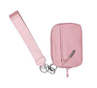 Porte-Monnaie Avec Lanière - Portefeuille Léger, Pochette Zippée | Étui Multifonctionnel À Matière Résistante, Organizzatore Compact Destiné Aux Pièces Cartes Clés Et Accessoires Du Quotidien, rosa