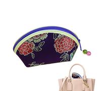 Porte-Monnaie Chinois - Pochette Vintage à Pièces, Broderie Florale | Portefeuille à Fermeture Éclair, Pochette Brodée pour Femme, Accessoire Mode Élégant et Original pour Sac à Main