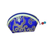Porte-Monnaie Vintage - Pochette à Pièces Brodée, Style Chinois | Portefeuille à Fermeture Éclair, Porte-Monnaie Fleurie pour Femme, Élégante Pochette Brodée pour Accessoires de Mode