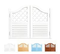 Porte Oscillanti, apertura 180°, Porta a Battente per Bar, Porta basculante per Interni in Massello, Doppia Porte a Mezza Vita per Decorazioni per la Casa, Corridoio(Bianco,110 * 90cm)